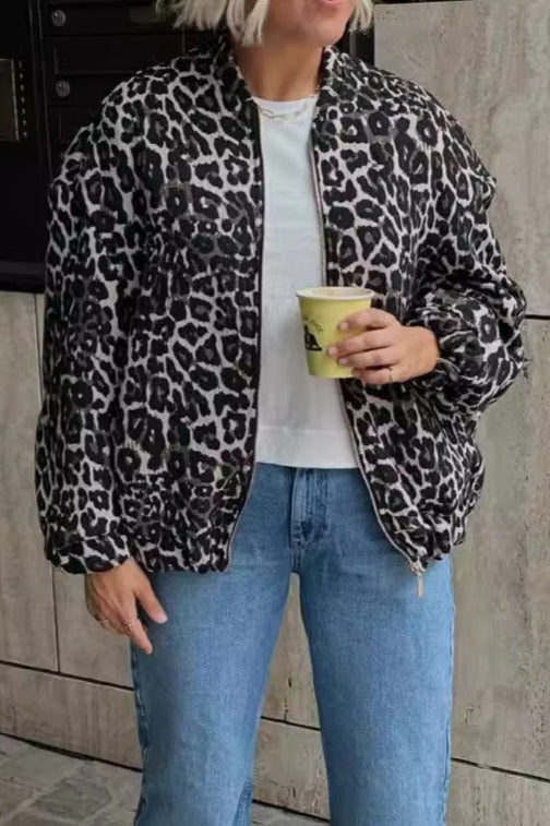 Animal Print Cotton Coat