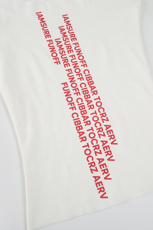 Street Letter Print Minimalist T-shirt