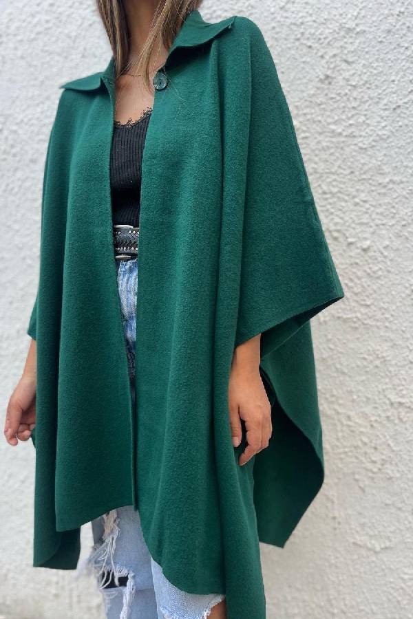 Color Cardigan Loose Single Button Windbreaker Jacket