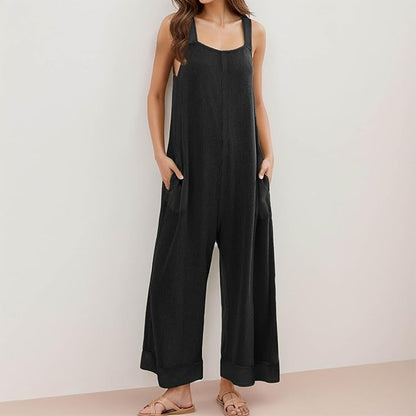 Knit Sleeveless Backless Jumpsuit