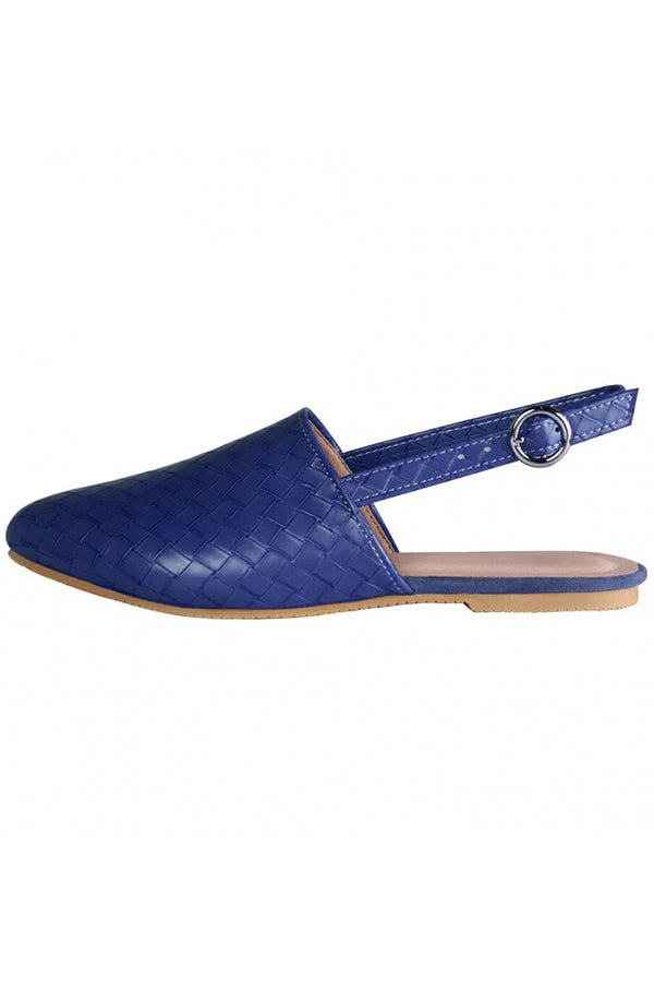 Pointed Toe Woven Flat Sandals