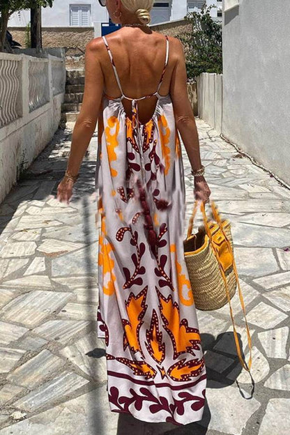 Printed Loose Cami Maxi Dress