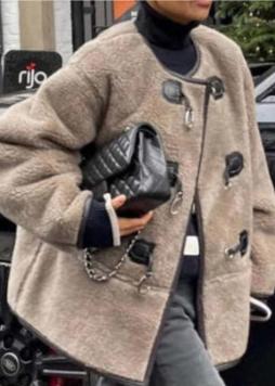 Chenille Toggle Wool Coat