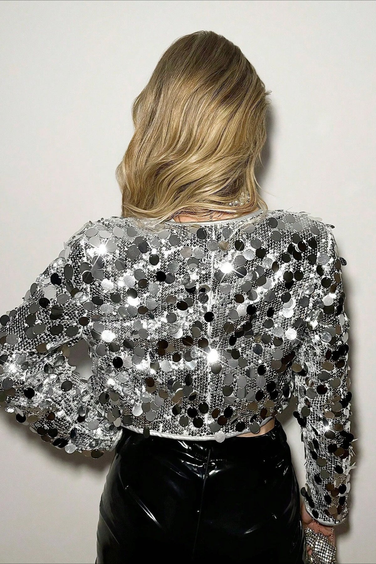 Silver Sequin Coat