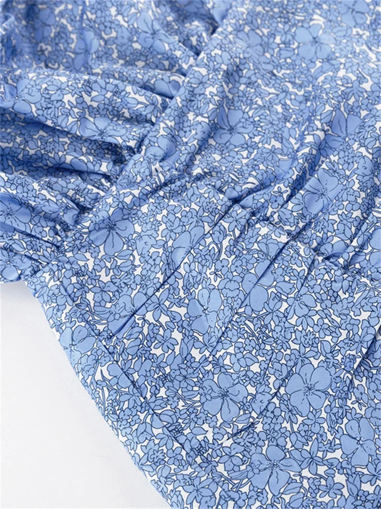 Printed Long Sleeve Pleated Skirts for Patchwork Party Dress Pleated Slim Y2k Mini Dress