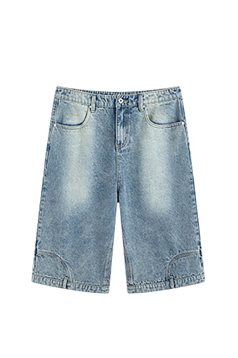 Inverted Wide Leg Denim Shorts
