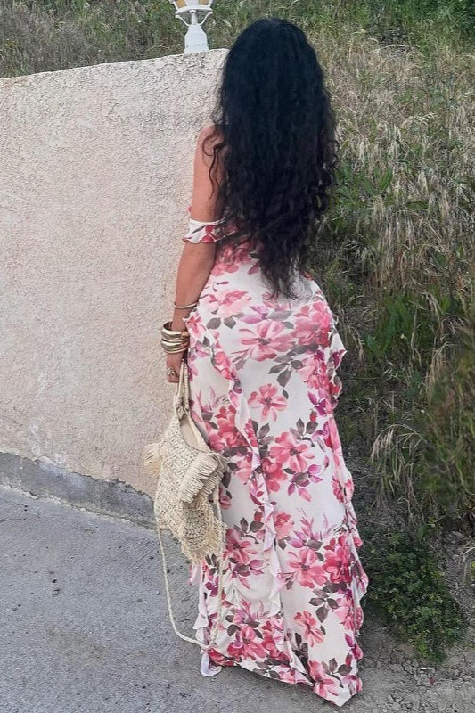 Fitted Spaghetti Strap Maxi Dress