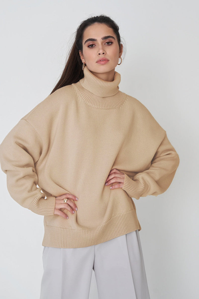 Basic Knit Turtleneck Sweater