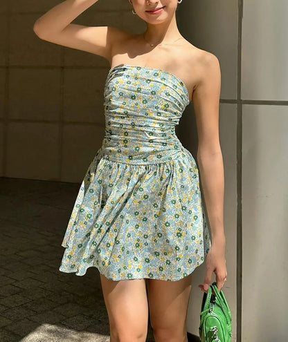 Ruched Tube Mini Dress