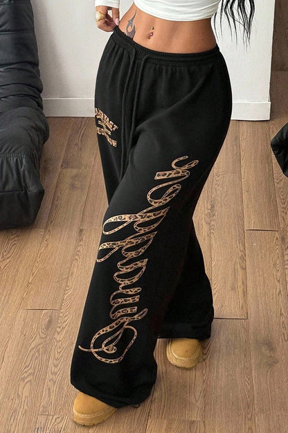 Hip Hop Graphic Print Baggy Pants