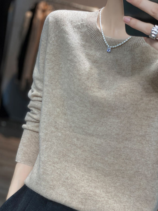 Blue Round-neck Long Sleeve Sweater An1059