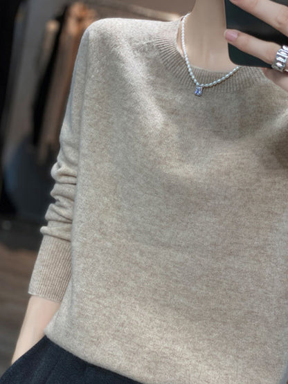 Blue Round-neck Long Sleeve Sweater An1059