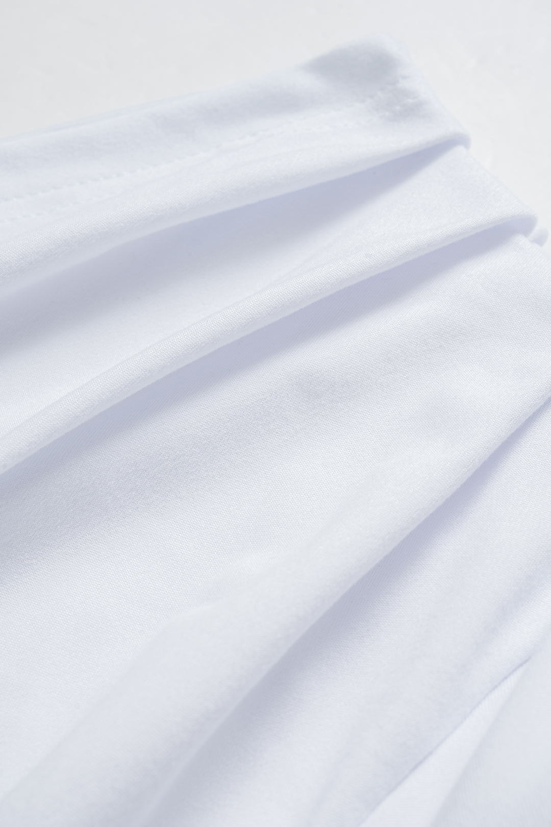 Sloid Pleated One Shoulder T-shirt
