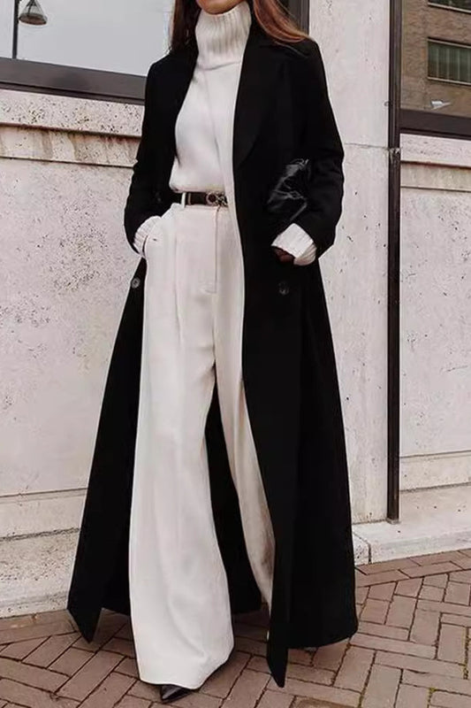 Wool Blend Longline Coat