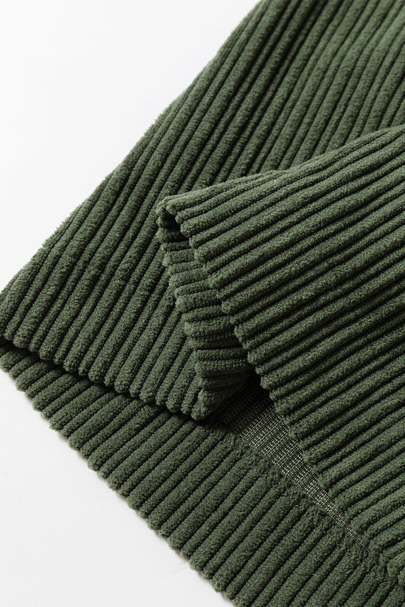Color Pocketed Corduroy Overall