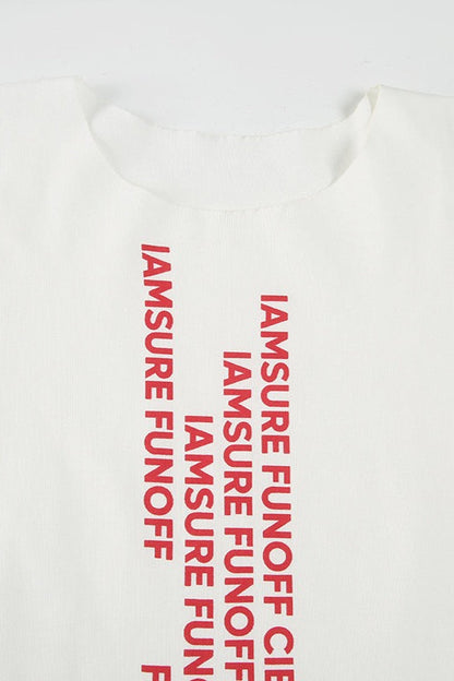 Street Letter Print Minimalist T-shirt