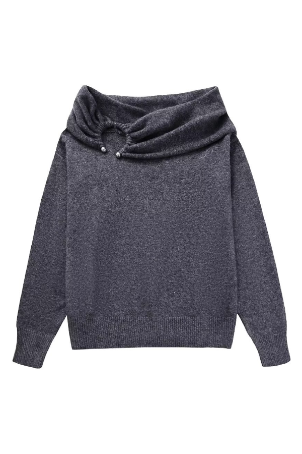 Off-shoulder Loose Knit Sweater