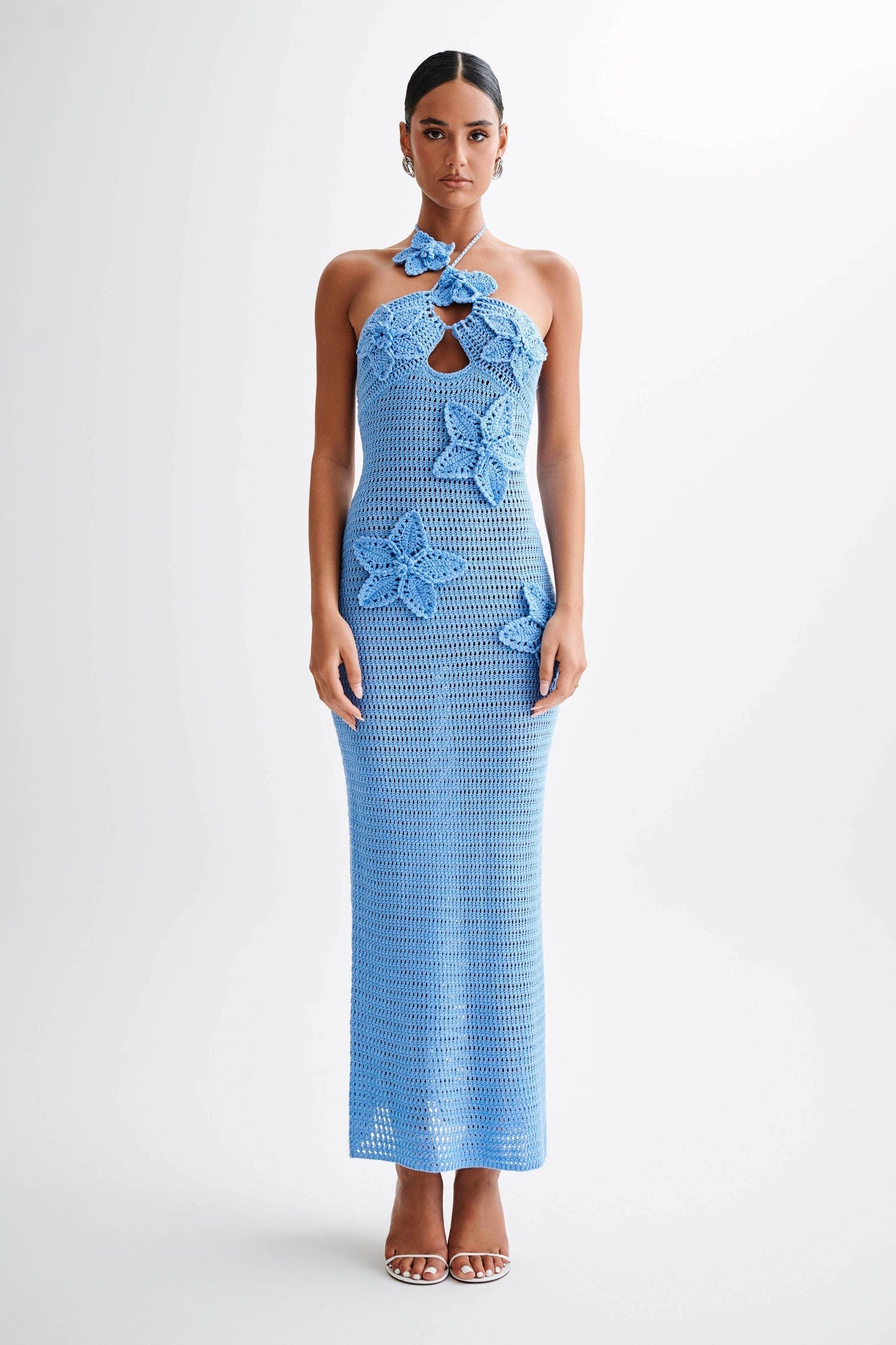 Beverly Appliqué Crochet Maxi Dress
