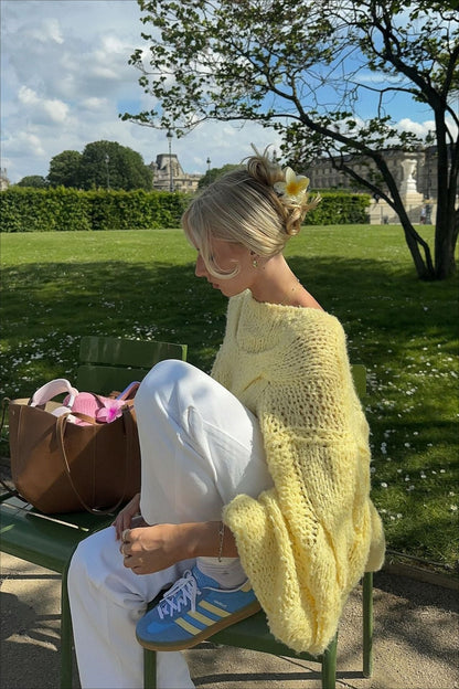 Slouchy Drop Shoulder Soft Sweater