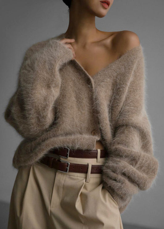 Soft Grey Button Cardigan - Effortless Elegance