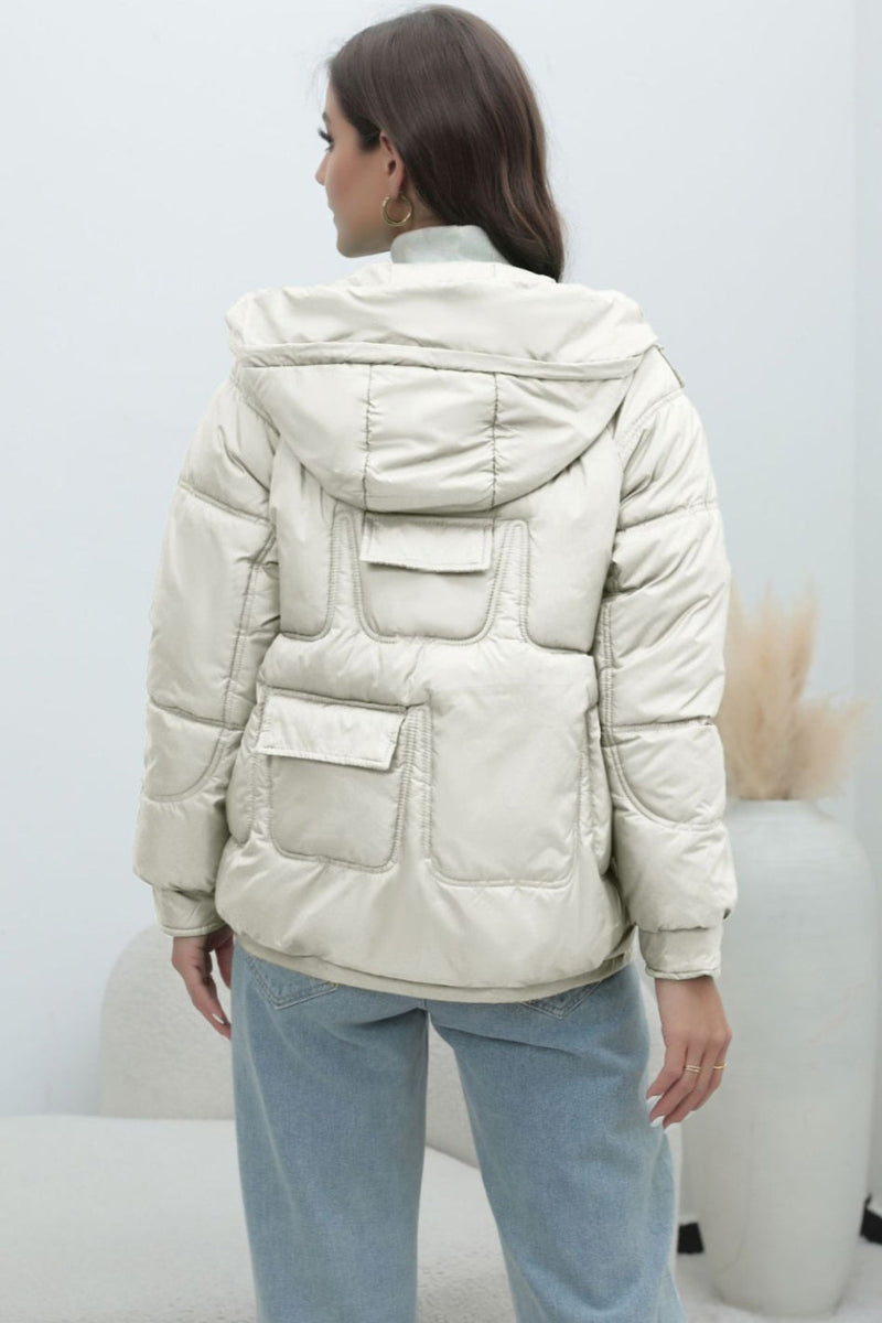 Bright Color Stand Collar Puffer Coat
