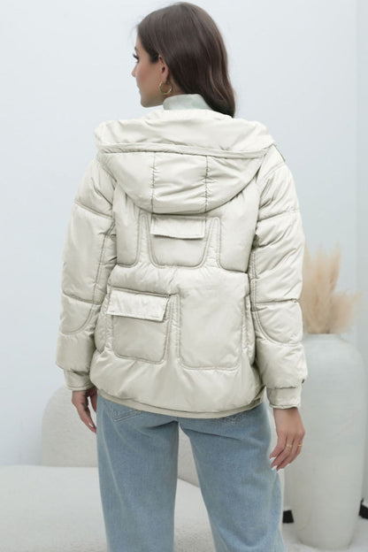 Bright Color Stand Collar Puffer Coat