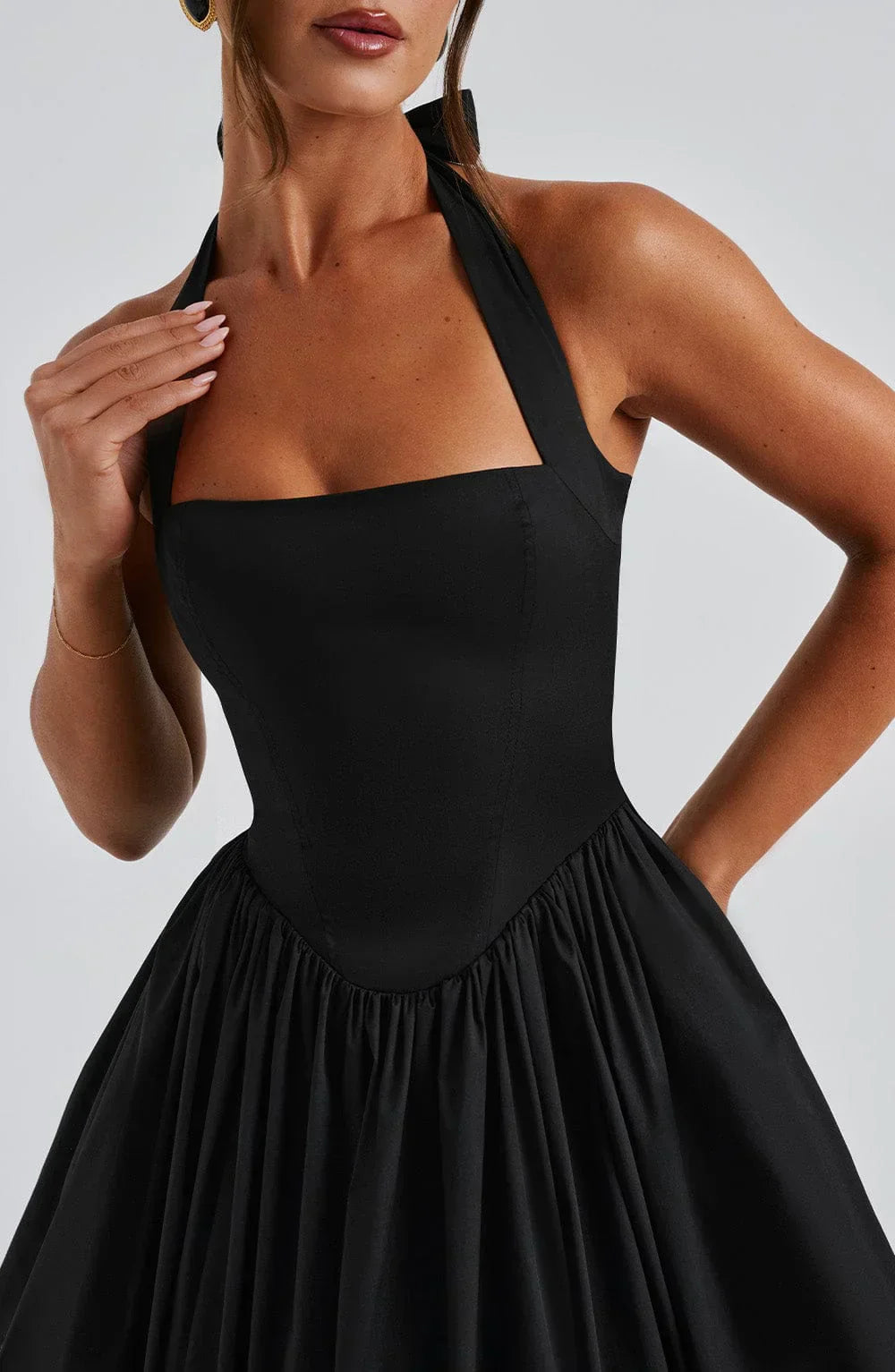 Monaco Grace Corset Midi Dress