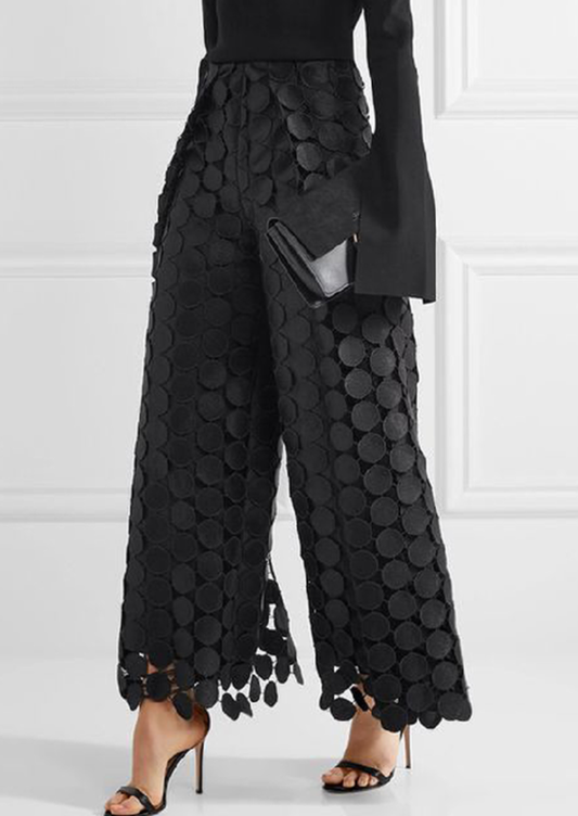 High Leg Out Hollow Color Polka Dot Pants Wide Waist