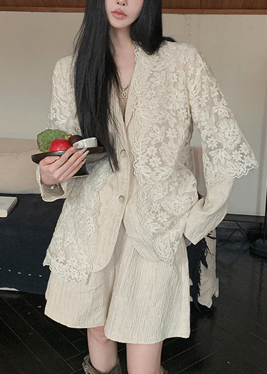 Cardigans and Collar Beige Pan Coat Peter New Shorts Linen Suit