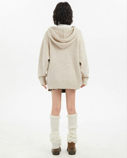 Oversized Star Patch Knit Sweater