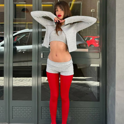 Tights Leggings Bodycon Red See Through Lingerie Femme Pantyhose Summer New Slim Lace Stockings Woman Lingerie
