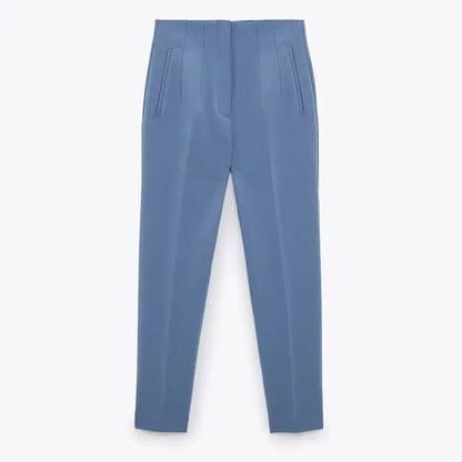 Classic ’s Pencil Pants Spring Basic High Waist Straight Pant Female Slim Ankle Length Trouser Pantalones