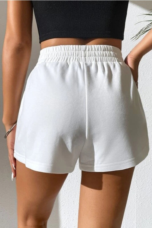 Elastic Waist Wide Leg Shorts