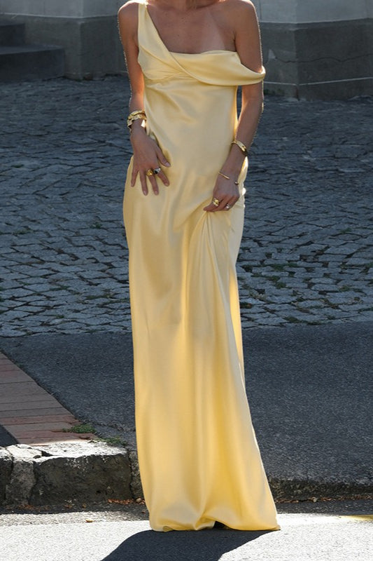 Satin Sleeveless Maxi Dress