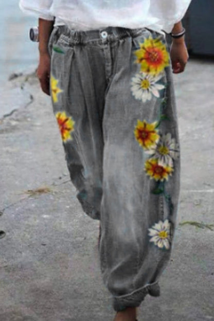 Printed Oversized Harem Pants