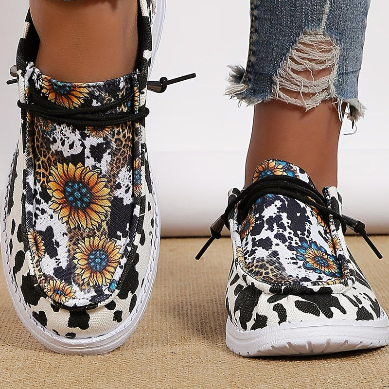 Sunflower Print Canvas Shoes Re F4145
