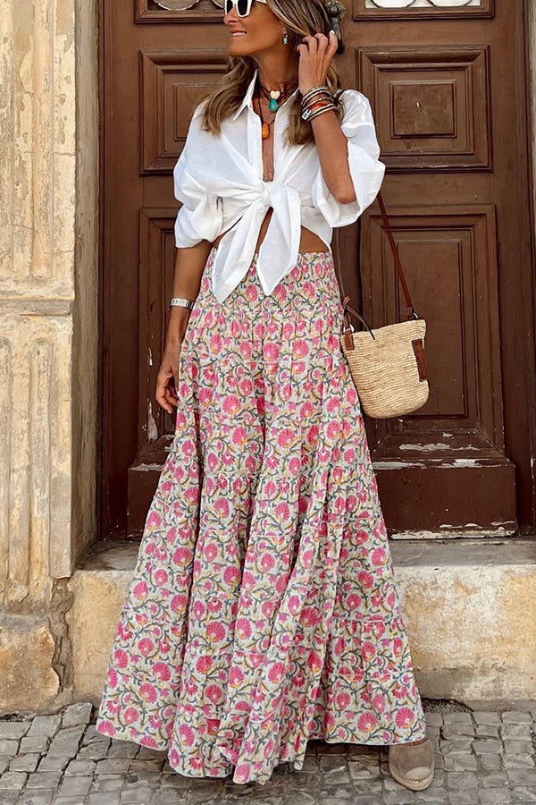 Plan for Paradise Smocked Waist Maxi Dress
