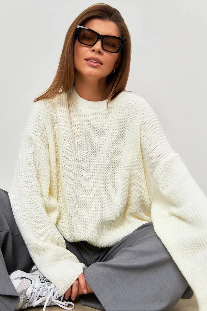 Knit Crewneck Pullover Sweater