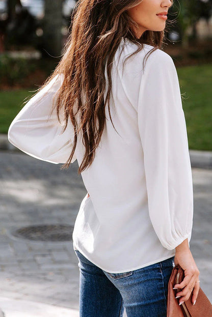 Work Life Balance V-neck Blouse