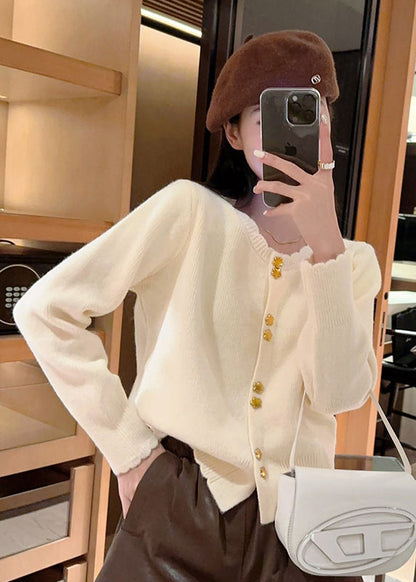 Red O Neck Button Knit Cardigan Coat Fall Qc046