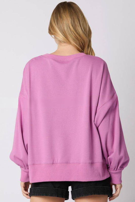 Halloween Letter Bowknot Sweater Loose Top