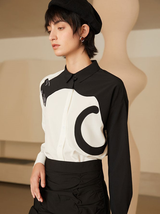Panther Grace Embroidered Blouse