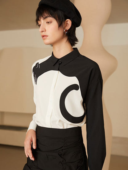 Panther Grace Embroidered Blouse