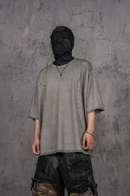 Washed Structured Grey T-shirt