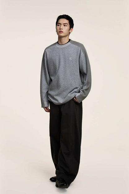 Logo Textured Sleeve Sweatshirt