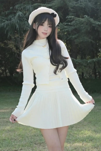 French Knitted Three-piece Set