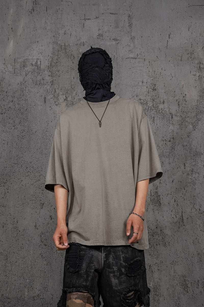 Stone Gray Oversized Army T-shirt