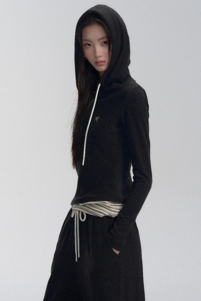 Hooded Long Sleeve Top and Pants Set-up