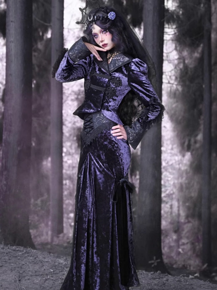 Velvet Corset Maxi Skirt