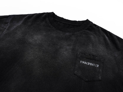 Underwater Black Techwear Pocket T-shirt